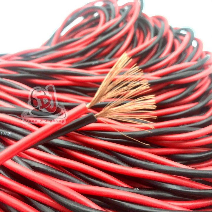 Dây loa đồng xoắn đỏ đen 2x1.0mm dài 1 mét, dây mạch phân tần loa, bass loa, loa treble, Mua dây loa ở HCM Chuyên bán dâ