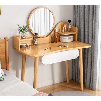 Bàn trang điểm gỗ thương hiệu IGA có gương đèn LED cực tiện lợi - GP201