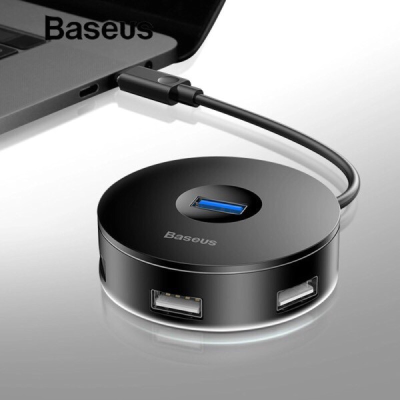 Bộ HUB chuyển đổi Type C sang USB 3.0 Baseus Round Box HUB (4 Port USB, Support Hard Disk) - Bộ chuyển đổi baseus type C