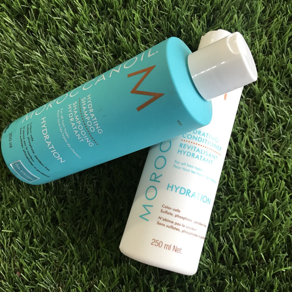 Bộ sản phẩm phục hồi dưỡng ẩm, tái tạo tóc hư tổn Moroccanoil Hydration