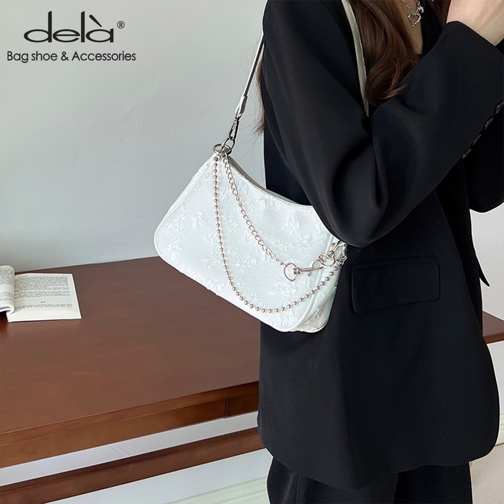 Dela Túi Xách messenger Đeo Một Bên Vai Phối Xích Thời Trang Mới 2022 Cho Nữ