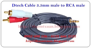 Cáp av 3.5mm stereo ra 2 đầu bông sen đực