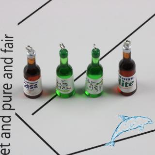 Trang sức thủ công tự làm Chất liệu thủ công Phụ kiện nhựa Chai bia Hàn Quốc Chai nước giải khát Chai Shochu Chai Bông tai tự chế Móc khóa Mặt dây chuyền Bông tai Mặt dây chuyền Bông tai Mặt dây chuyền Phụ tùng vật liệu mặt dây chuyền