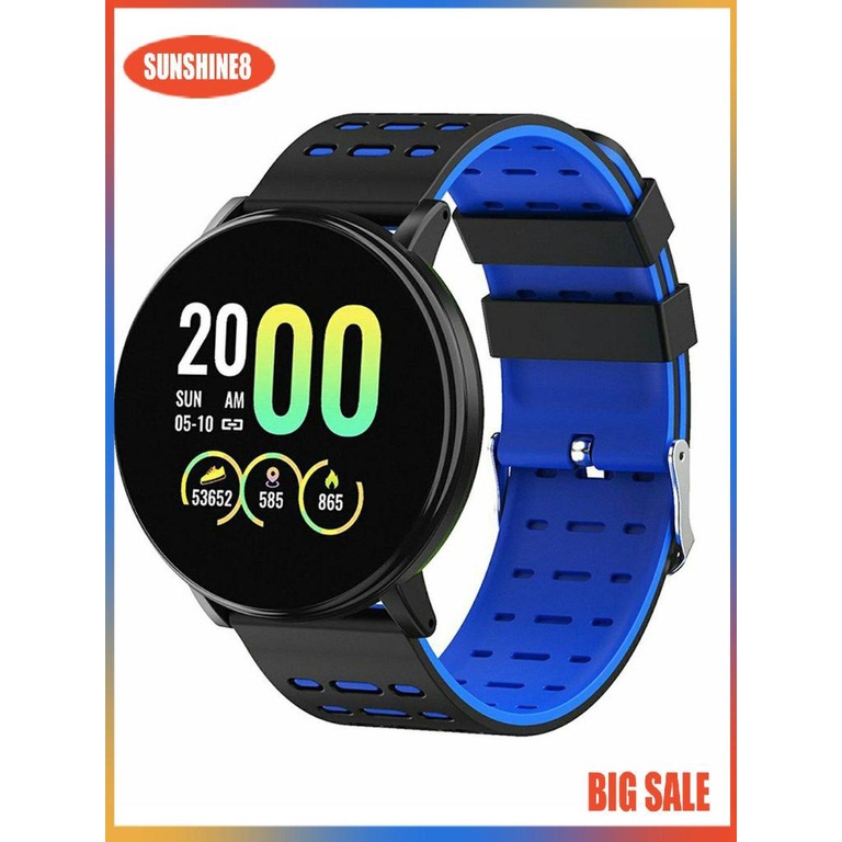 【SUN】Đồng hồ thông minh 119plus Smart Bracelet Theo dõi nhịp tim không dây Chống nước