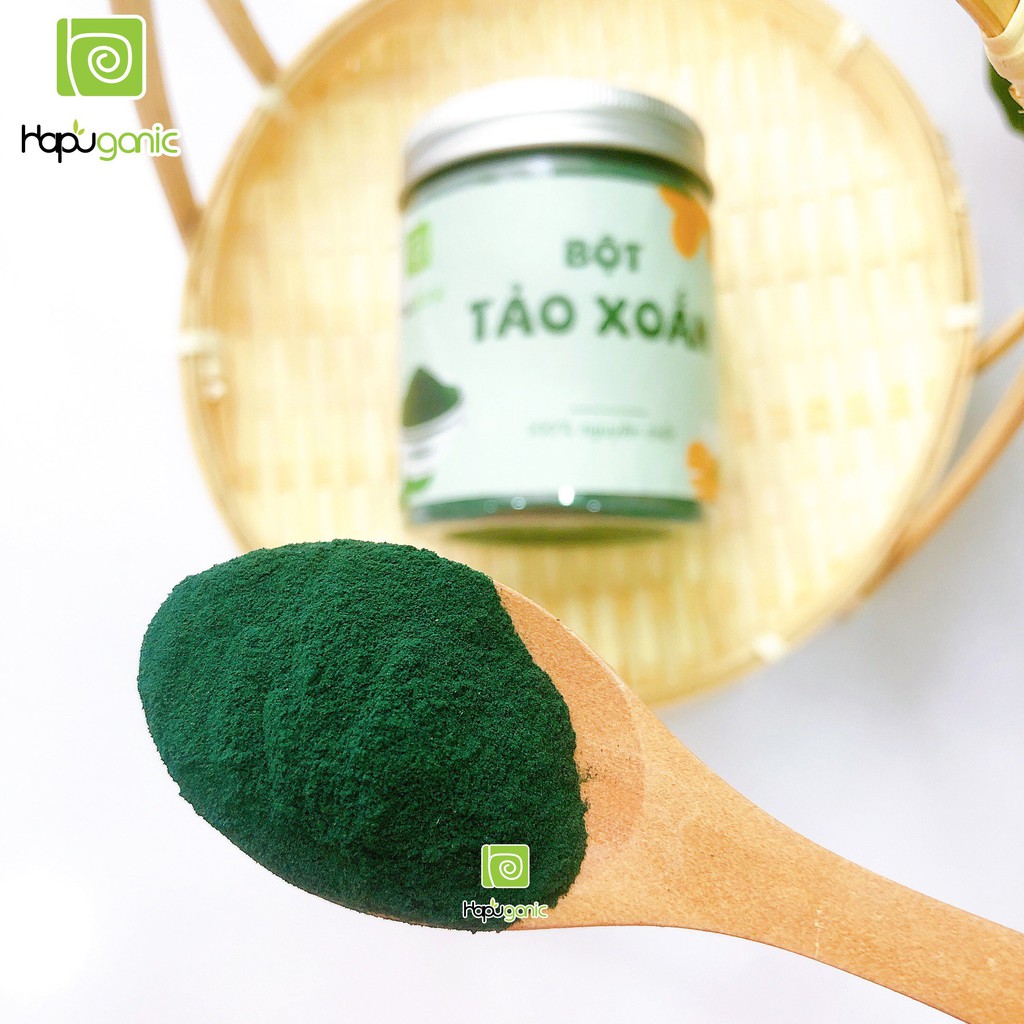 Bột Tảo Xoắn Spirulina nguyên chất 100% Hapu Organic sáng da giảm thâm nám giảm mụn