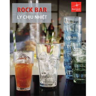 [ĐỦ SIZE - CƯỜNG LỰC] Bộ 6 Ly thủy tinh Rock Bar màu trắng (Bormioli Rocco) có thể xếp chồng lên nhau