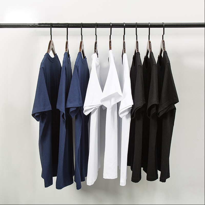 Áo thun trơn Nelly 100% cotton basic bộ màu áo phông basic đen trắng xanh đen