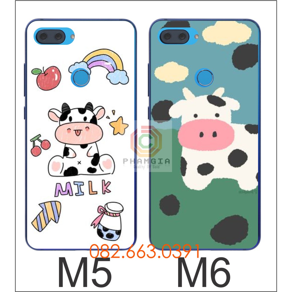 Ốp lưng Xiaomi Mi 8 Lite dẻo in hình bò sữa siêu đẹp