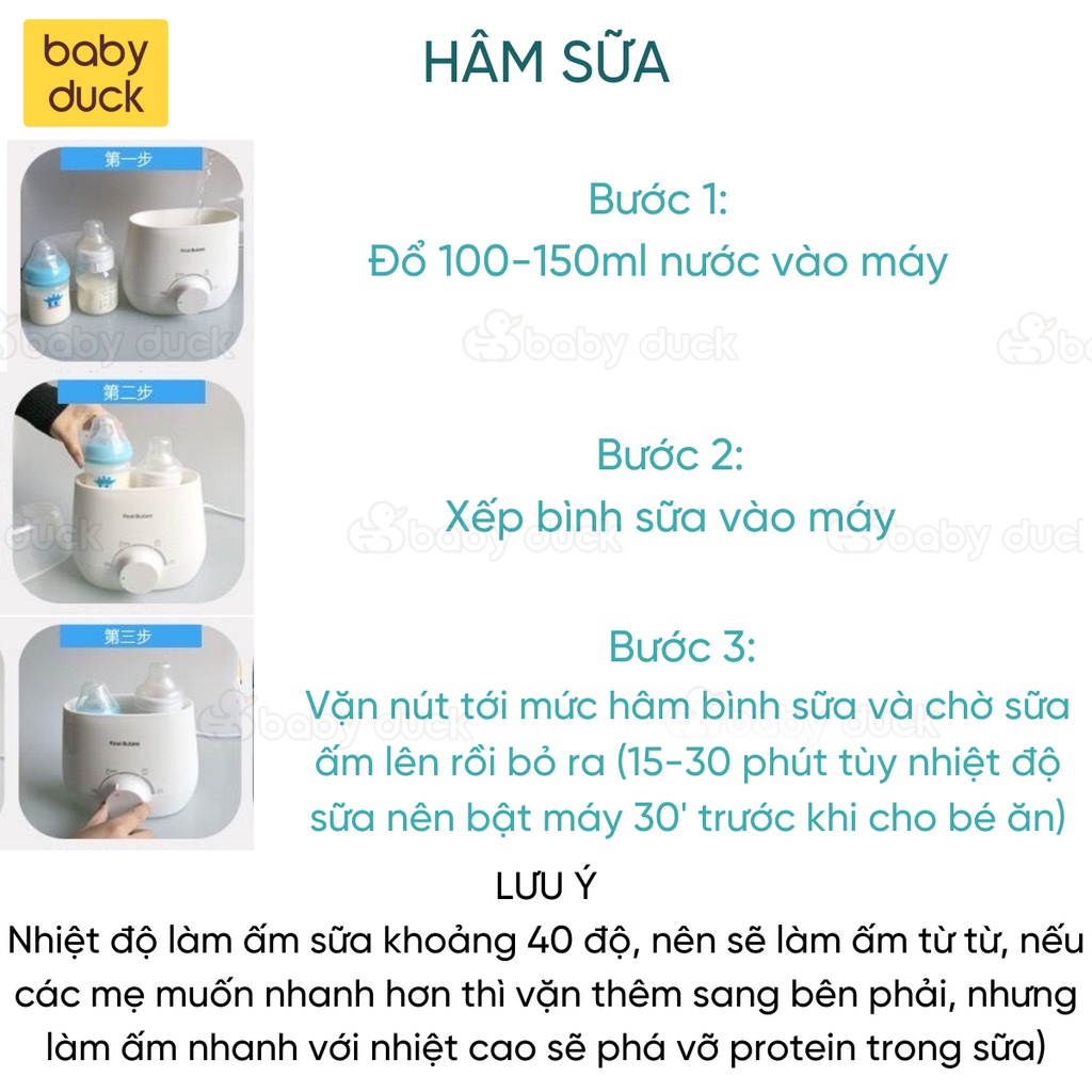 Máy hâm sữa, tiệt trùng bình sữa điện đôi Real Bubee