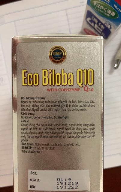 BỔ NÃO hoạt huyết  Eco Biloba Q10 - Ginkgo Biloba 240 viên nang mềm - Cải thiện trí nhớ, tăng cường lưu thông máu não