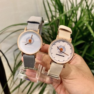 Đồng hồ quartz thời trang nữ Candycat C123, mặt tròn số, hình hoa cúc dễ thương, dây dù siêu bền