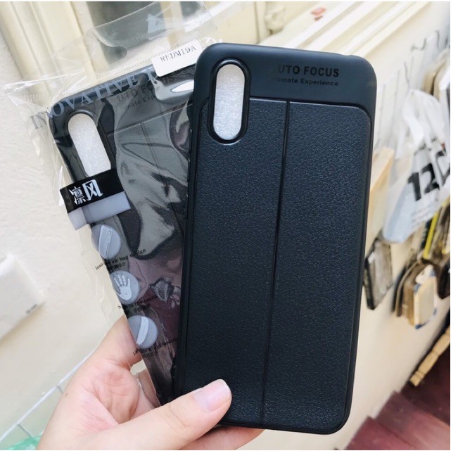 Ốp lưng dẻo cho Xiaomi Redmi 9A Vân giả da Auto Focus siêu đẹp