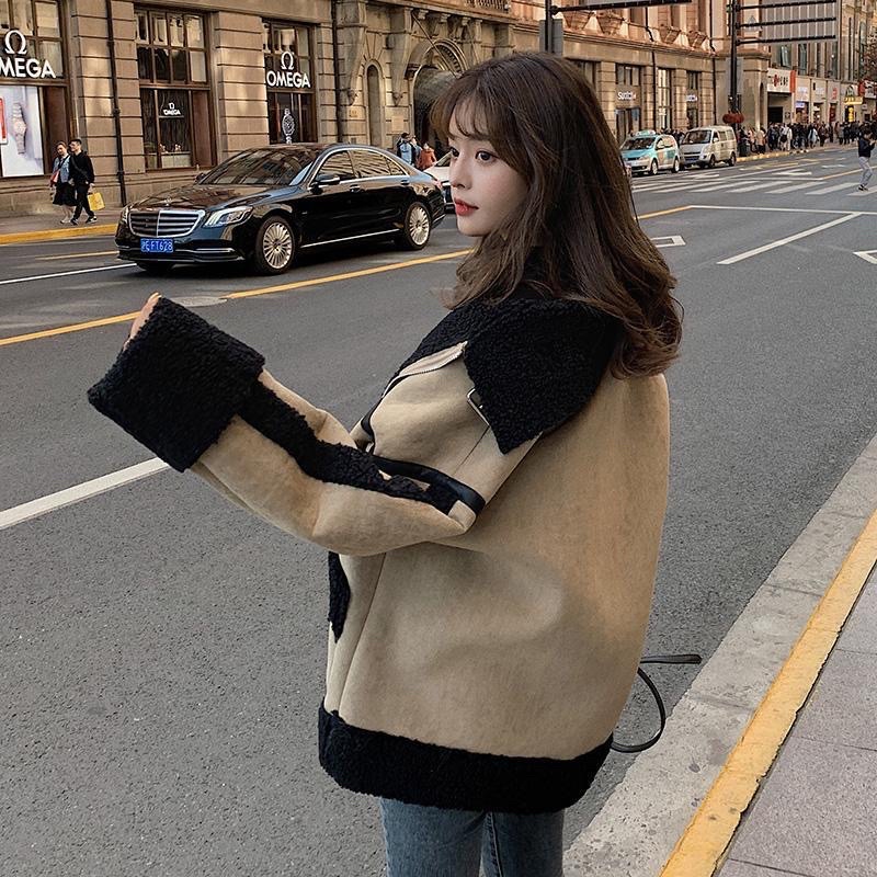 Áo Khoác Da Lộn Lót Lông Cừu