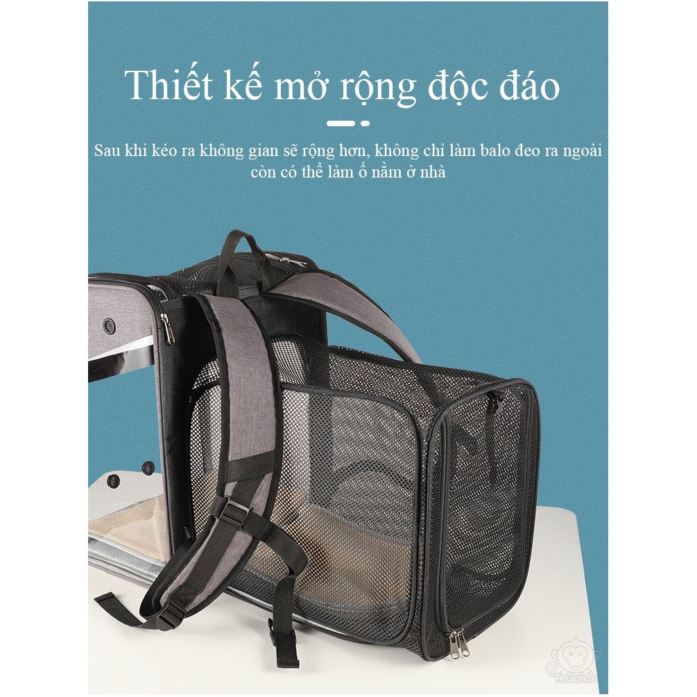 Balo vận chuyển thú cưng trong suốt có thể mở rộng - Home and Garden