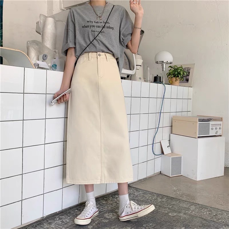 Chân váy bò màu be (ảnh thật ở cuối) | BigBuy360 - bigbuy360.vn