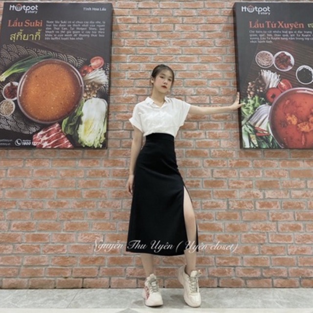 Chân váy xẻ [ Ảnh thật ] | BigBuy360 - bigbuy360.vn