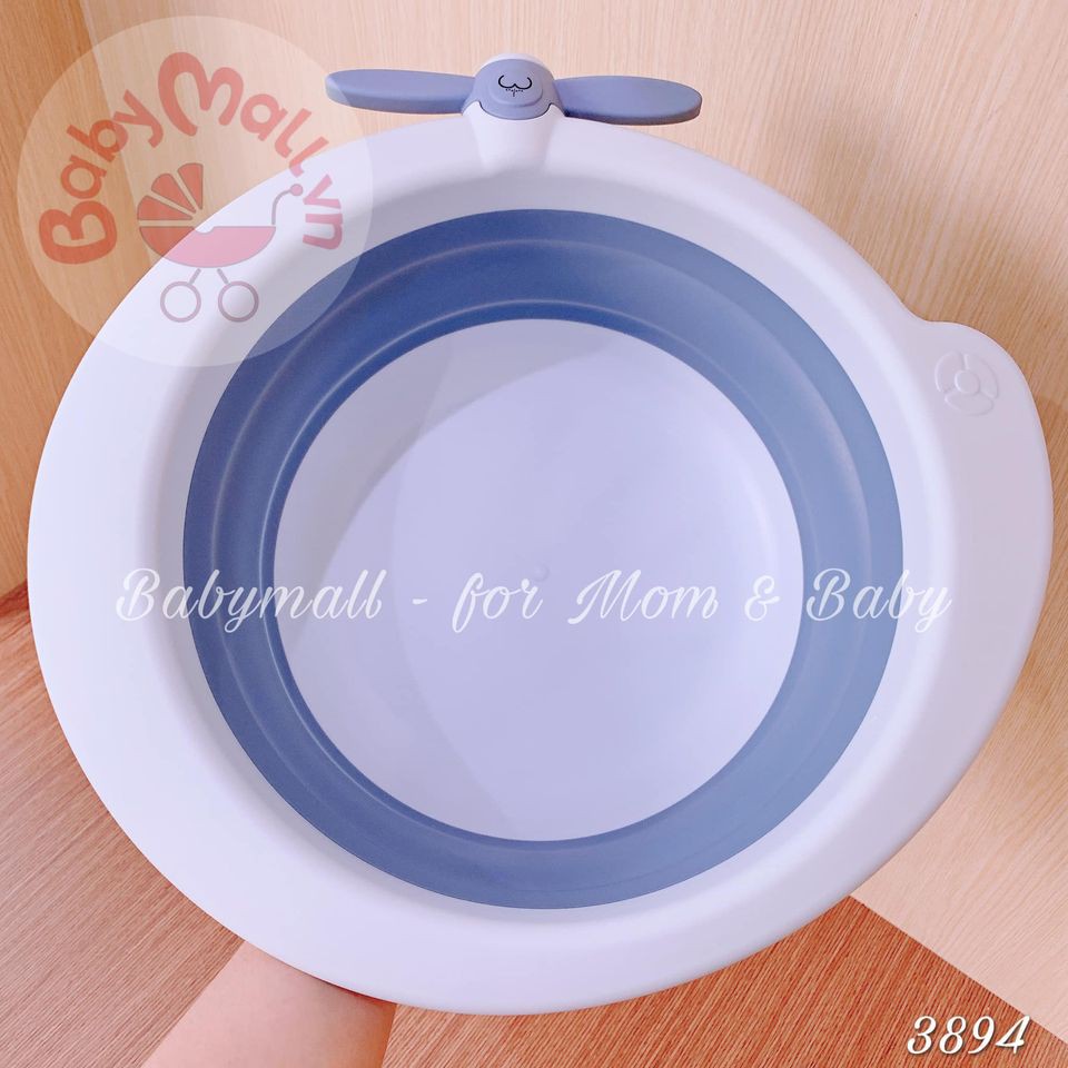 Chậu rửa mặt gấp gọn chong chóng (33x33x8cm)