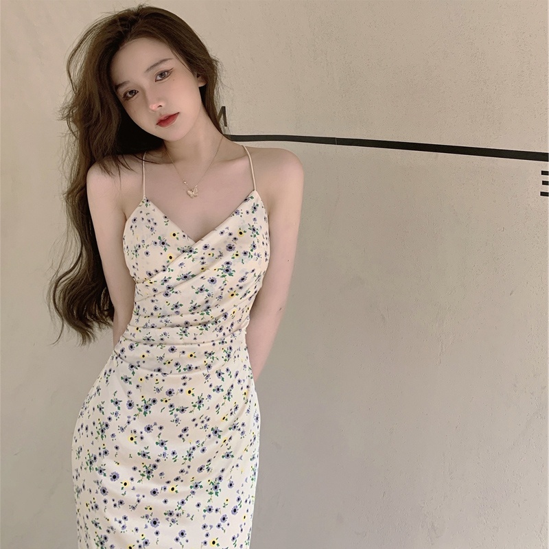 Đầm hoa Perty phong cách Hàn Quốc thời trang mùa hè cho nữ