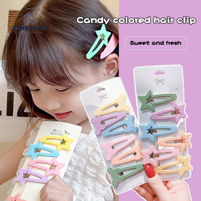 ✨✨Set 6 Kẹp Tóc Màu Sắc Kẹo Ngọt Cá Tính Dành Cho Nữ