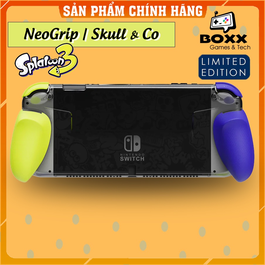Ốp lưng GripCase hãng Skull & Co cho Nintendo Switch OLED bản Splatoon 3 Limited