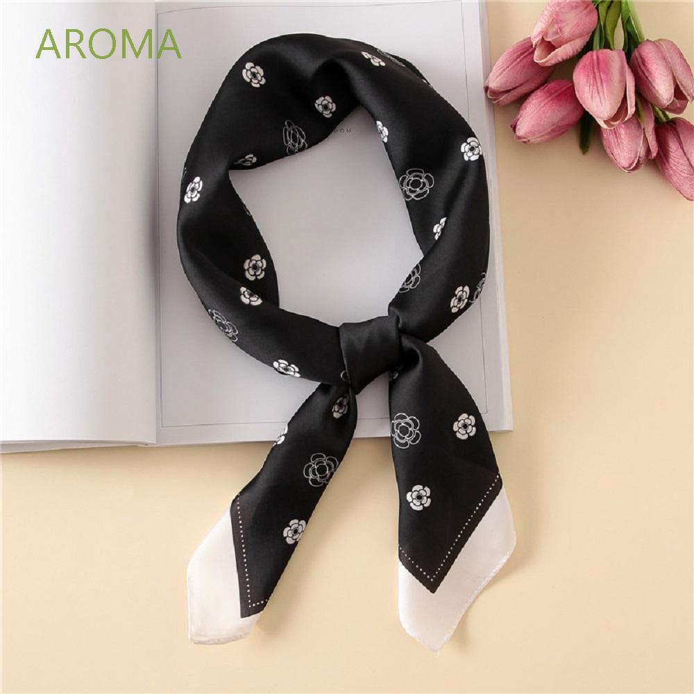 AROMA Spring Ladies Girls Women Flower Print Scarves