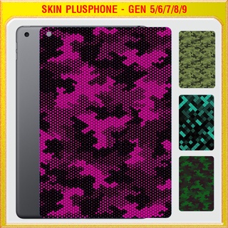 Dán skin cho mặt sau ipad gen 5, gen 6 9.7 inch, gen 7, gen 8, gen 9 10.2 inch màu matrix camo
