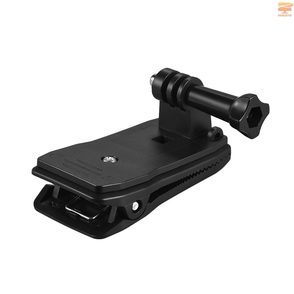 Backpack Strap Cap Clip Mount 360 Degree Rotary Clamp Arm for GoPro Hero 7/6/5/4/3+ for Xiaomi Yi Lite 4K + Action Camera