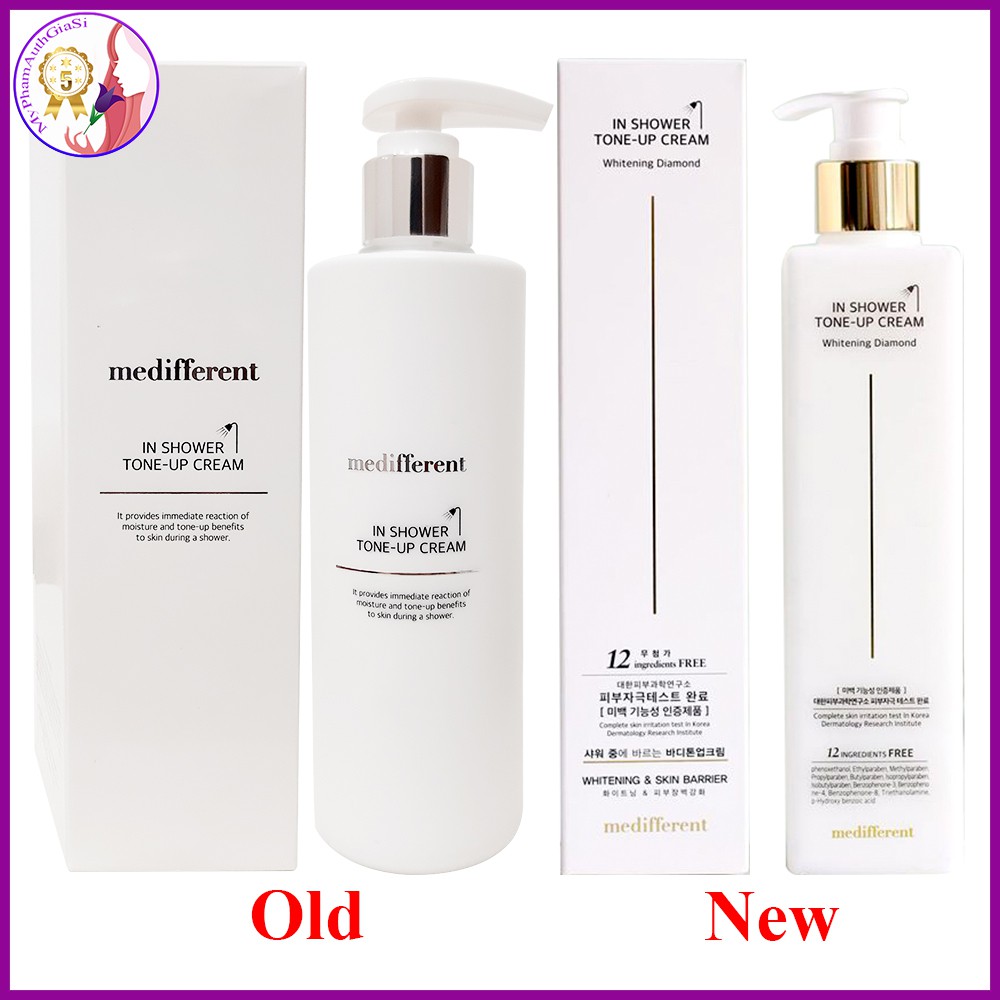 Sữa tắm truyền trắng medifferent in shower tone up cream hàn quốc
