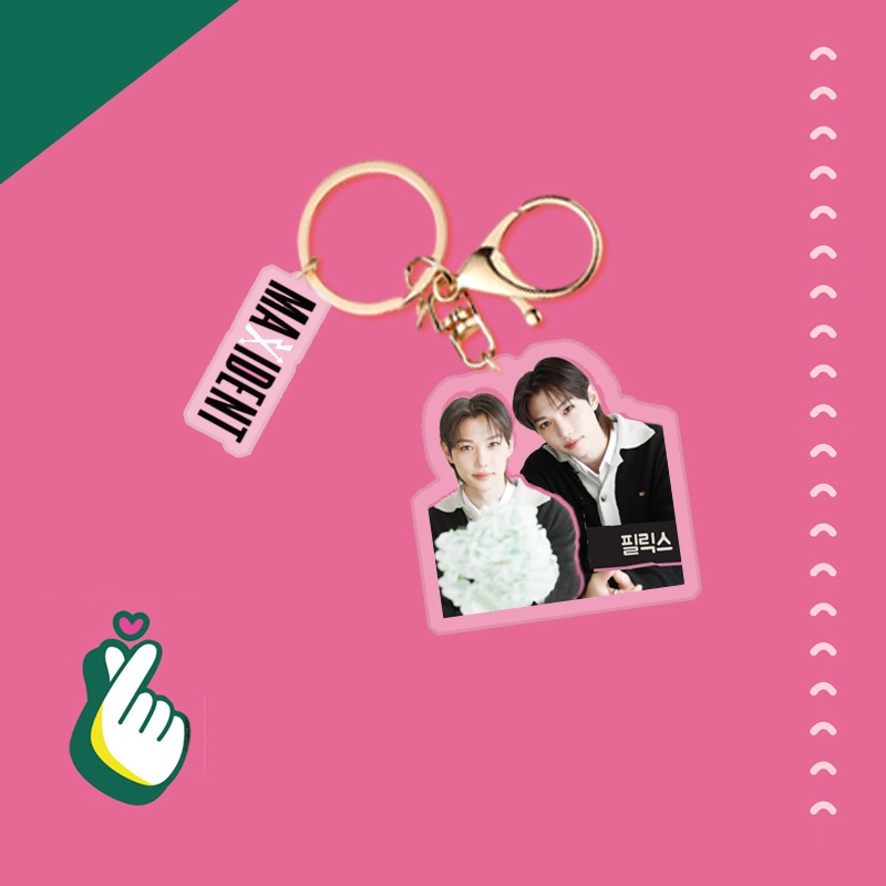 Móc Khóa Hai Mặt Bằng Acrylic Kpop Stray Kids 2022 Mới