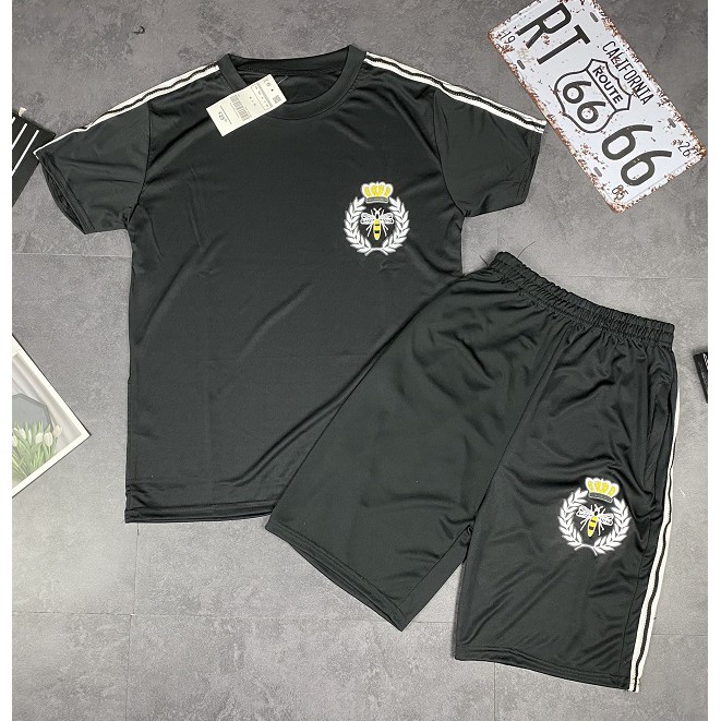 Bộ hè nam, bộ thun nam cộc tay In logo vương miện hàng Full size - BN08 | BigBuy360 - bigbuy360.vn