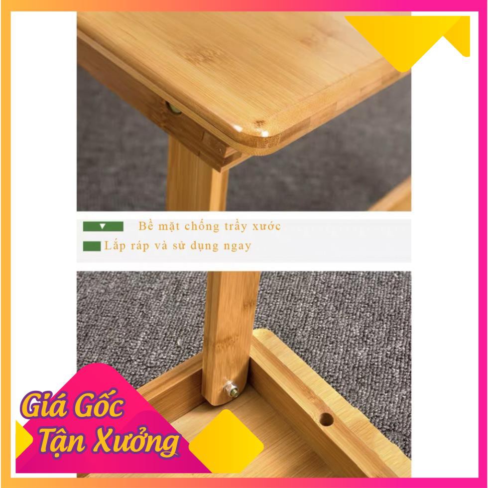 Bàn học gấp gọn đa năng chân xếp gỗ thông tự nhiên kích thước 40x60cm | BigBuy360 - bigbuy360.vn