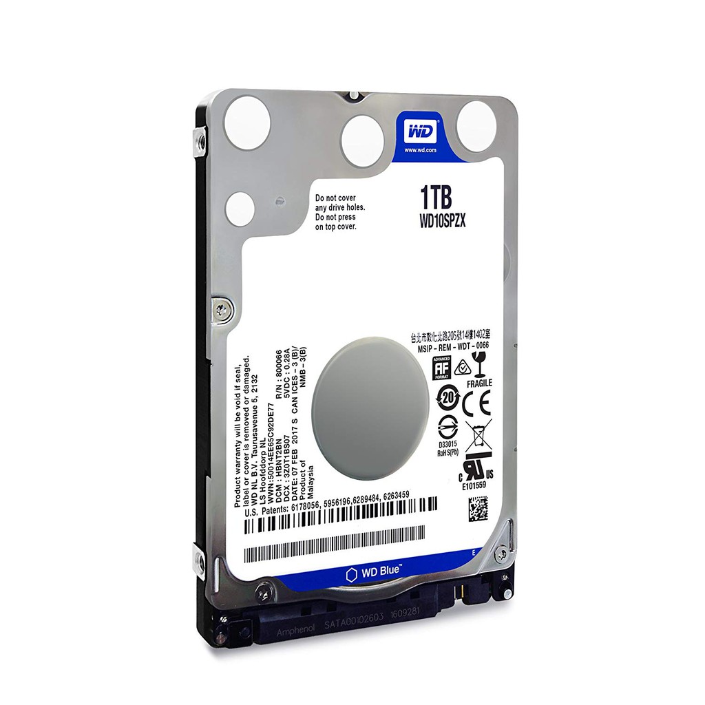 Ổ cứng gắn trong cho Laptop 1Tb WESTERN SATA (BLUE)(WD10SPZX)