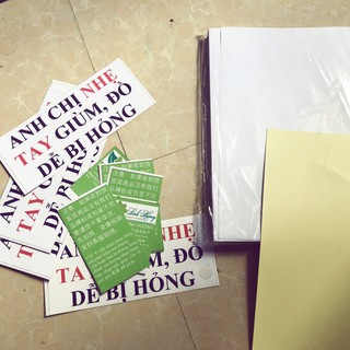  100 trang giấy in nhãn dán decal A4 