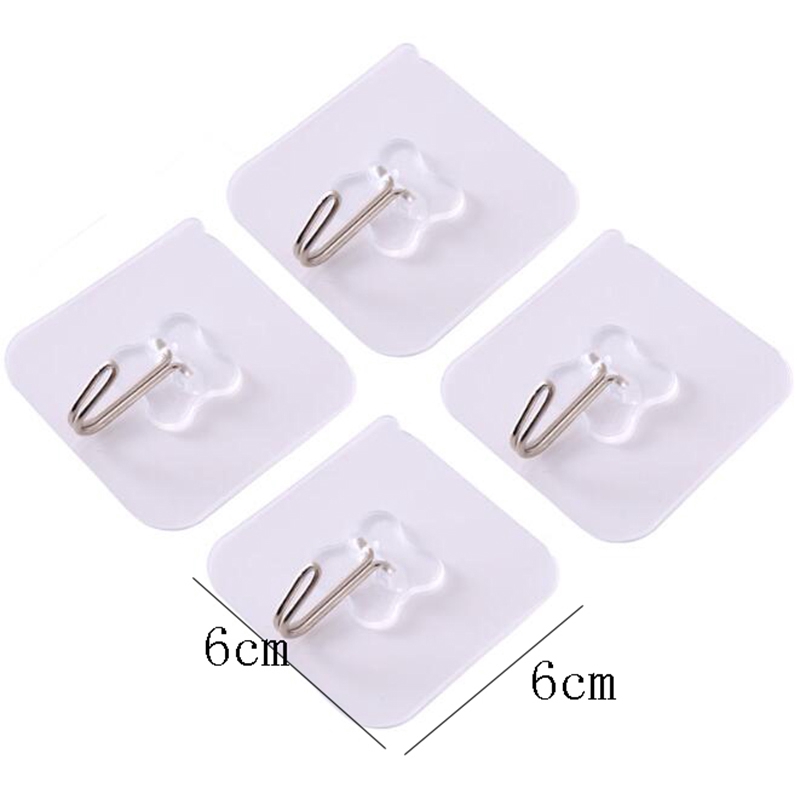 (ready stock) Móc dán tường màu trong suốt tiện dụng
