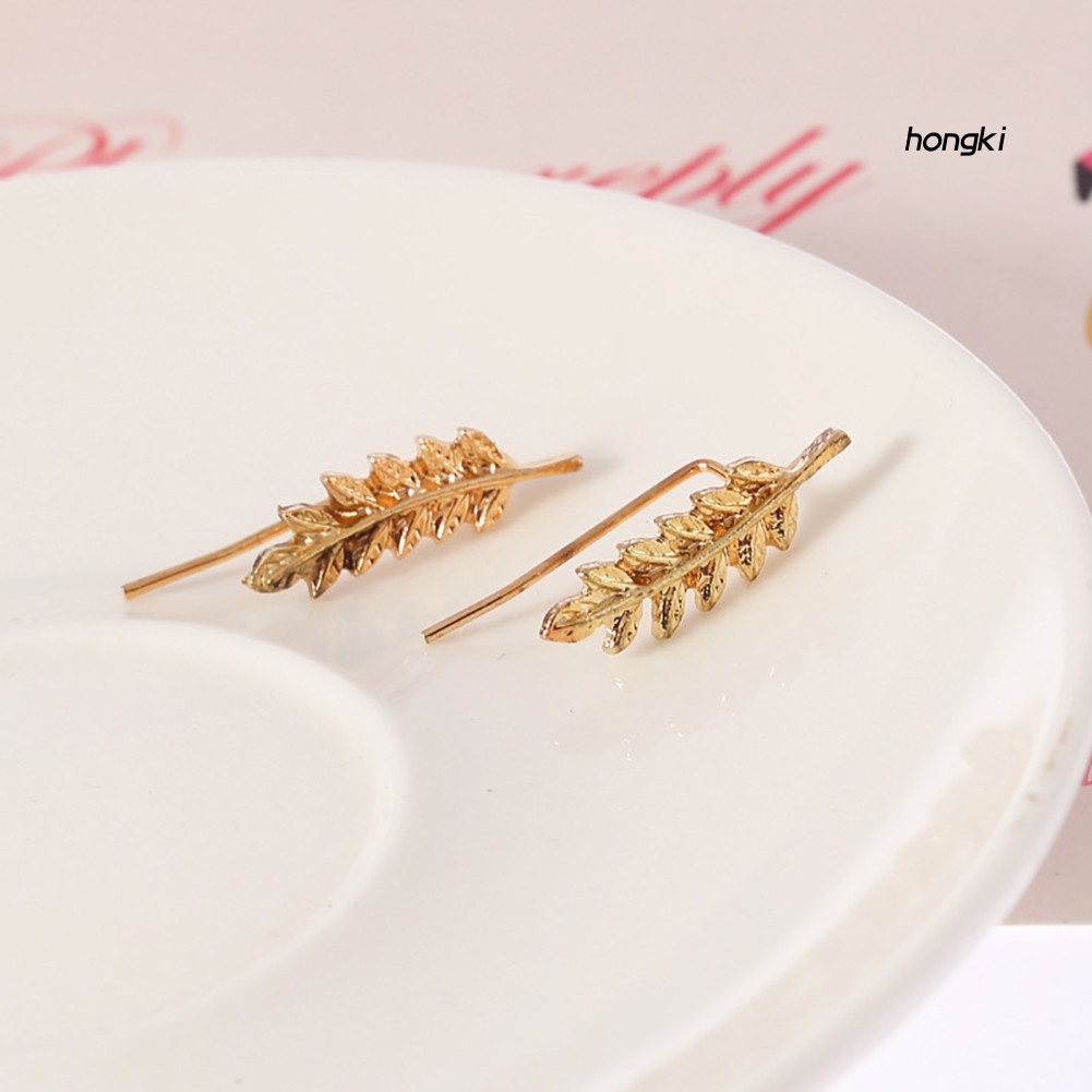 Bông Tai Hình Chiếc Lá Thời Trang Dành Cho Nữ