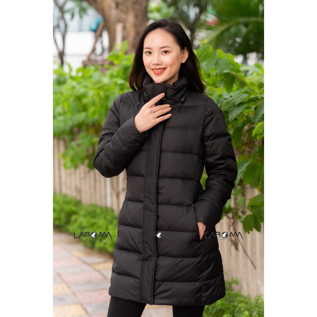Áo phao nữ lông vũ dáng dài