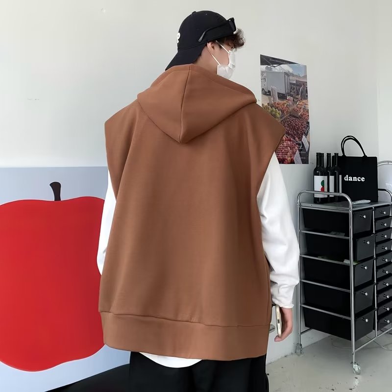 Áo hoodie nam form rộng có khóa kéo bản in thư cách Hàn Quốc thời trang cho nam nữ áo hoodie không tay không tay unisex đơn giản áo Khoác nỉ hoodie cardigan rãi giản dị cặp đôi tops