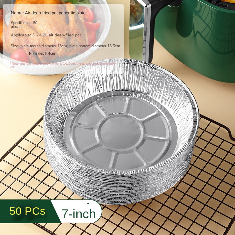 Giấy Bạc Thiếc Cấp Thực Phẩm Hình Tròn Lót Nồi Chiên Không Dầu