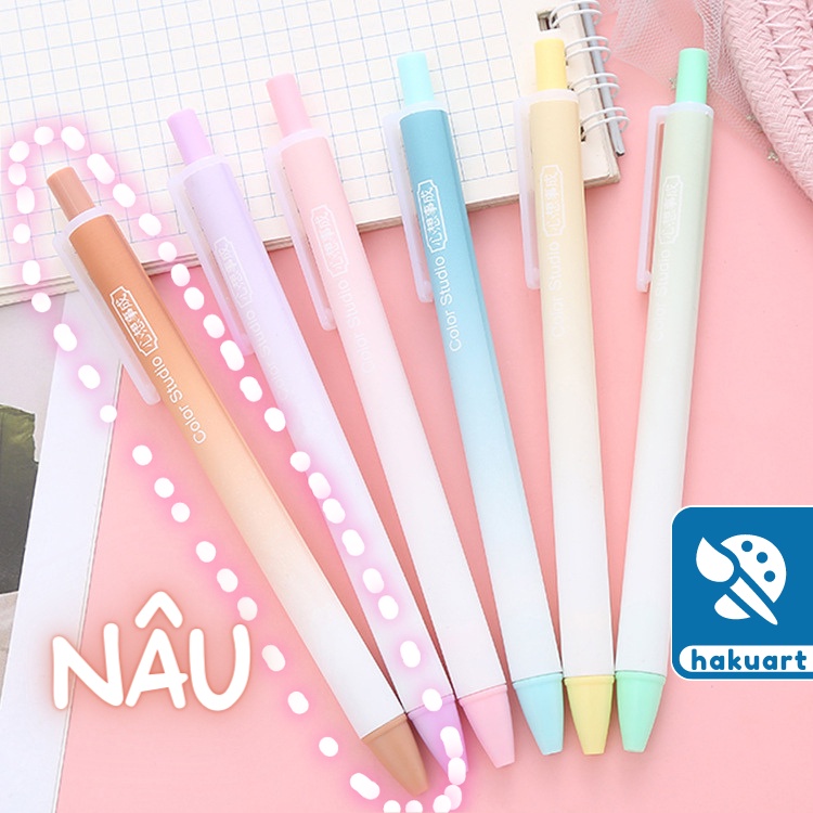 Bút Gel Chuyển Màu Pastel Mực Đen Ngòi 0.5mm - Văn Phòng Phẩm Haku