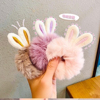 Dây cột (buộc) tóc lông mềm có tai thỏ cute