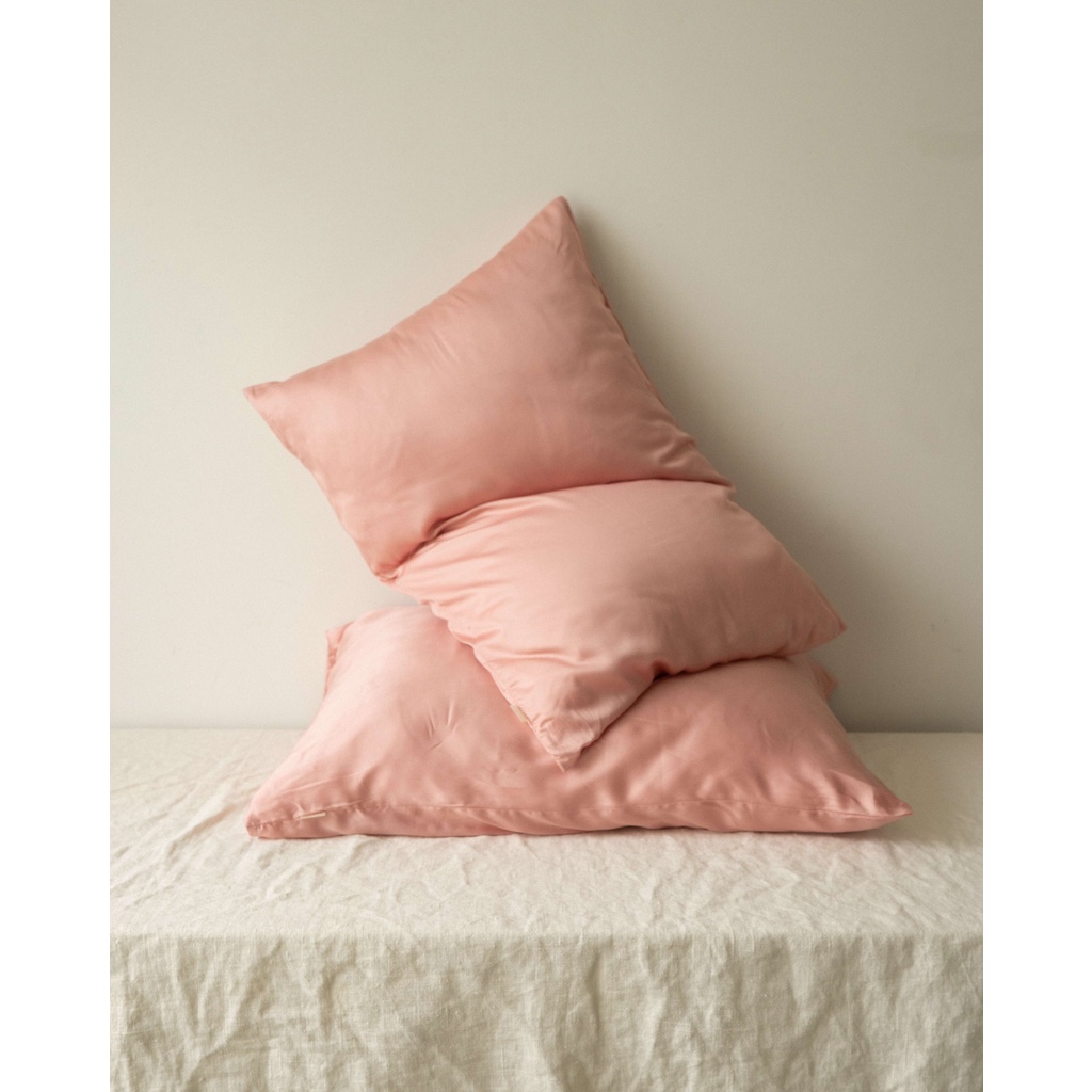 Vỏ gối nằm 100% lụa tencel 60S trơn nhiều màu 50x70 cm FLUFFY, áo gối 100% lụa tencel 60S cao cấp