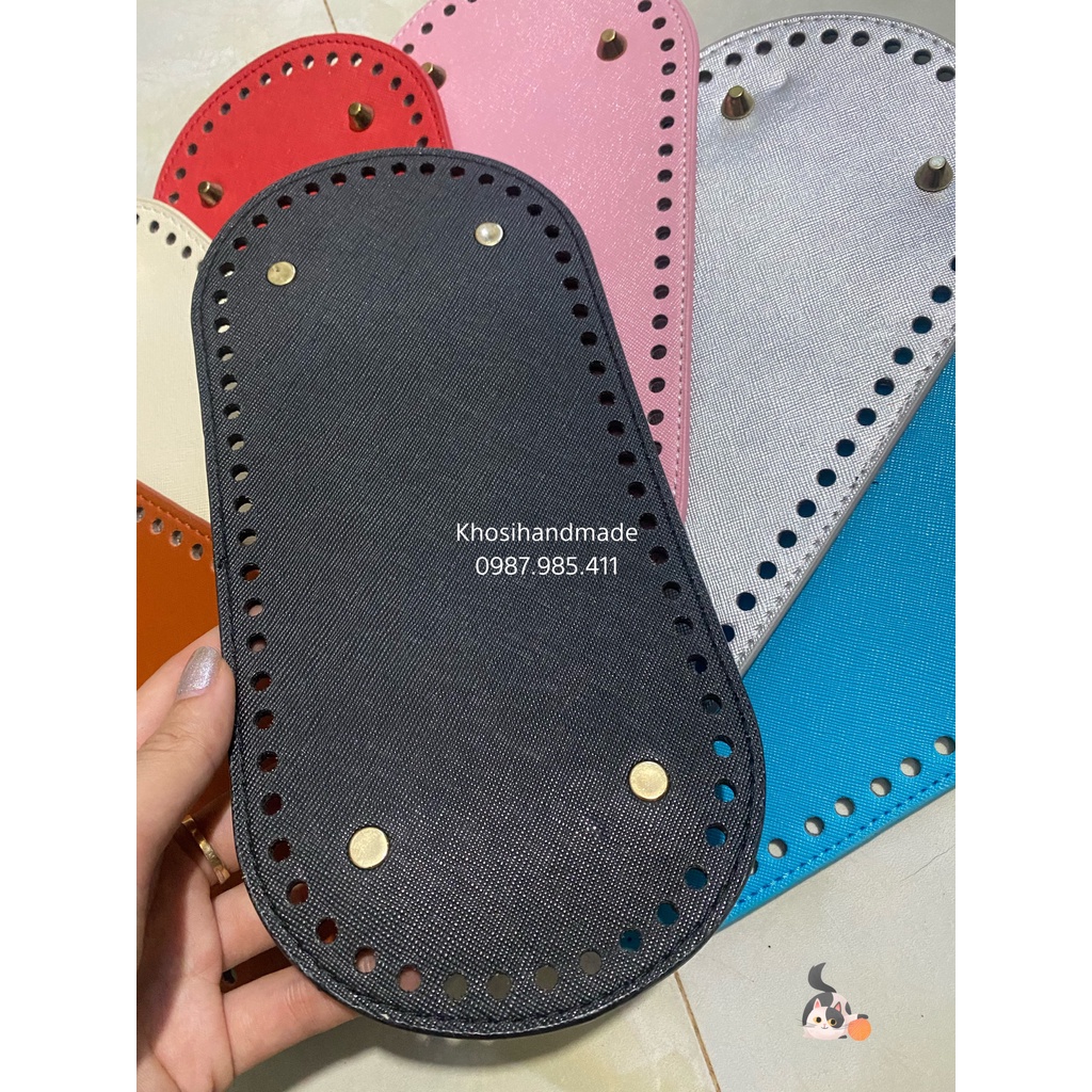 Tấm Đế Túi Da PU Đục Lỗ Size 25x12cm