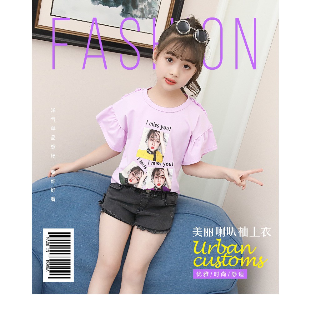 Áo phông bé gái size 27-40kg