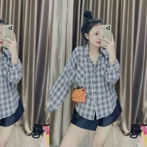 Áo sơ mi tơ mềm kẻ nhỏ nhiều màu sắc