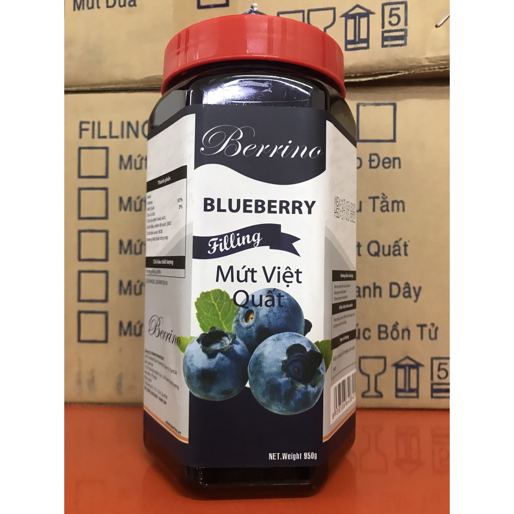 Mứt Việt Quất Berrino (Blueberry filling) 950g - VQ