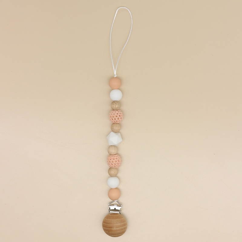 1 Set Vòng Đeo Tay Đồ Chơi Kẹp Núm Vú Giả Ngậm Nướu Cho Bé