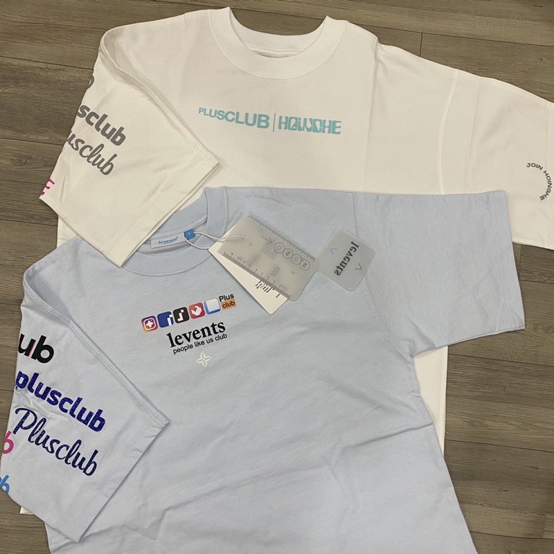 áo LEVENTS PLUSCLUB TEES - BABY BLUE / HOINGHE (mua trên 2 kèm túi tote)