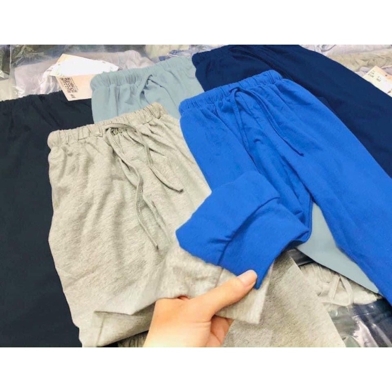 Sét 5 quần cotton bé trai 5 màu siêu cute, quần dài cotton bé trai có sẵn