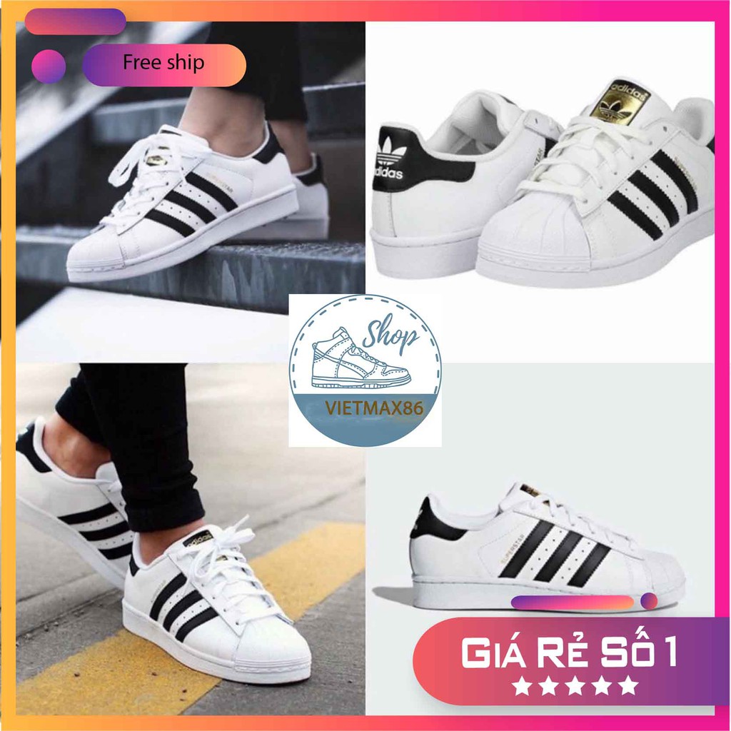 Giày thể thao superstar mũi sò tem vàng cho nam và nữ, giày giá rẻ tặng kèm hộp thời trang giá rẻ / vietmax86