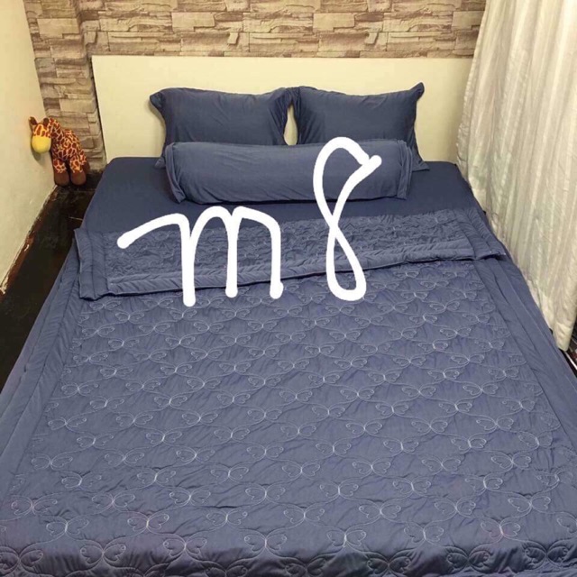 Drap thun trơn hoạ tiết Màu xám